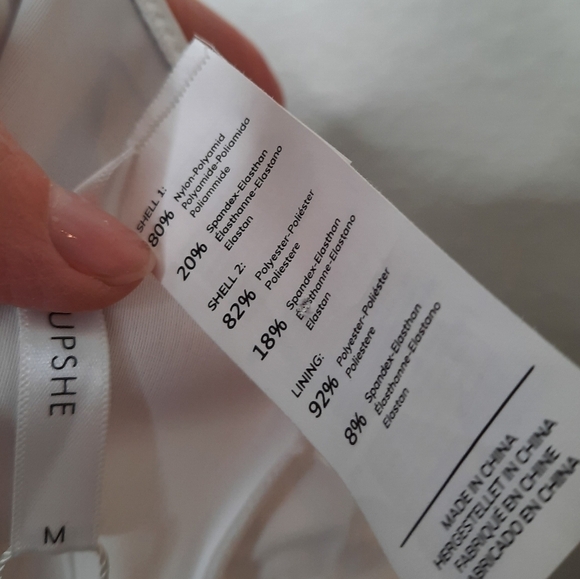 CUPSHE Blue and White Tie Waist One Piece Swimsuit M NWT - Picture 5 of 6